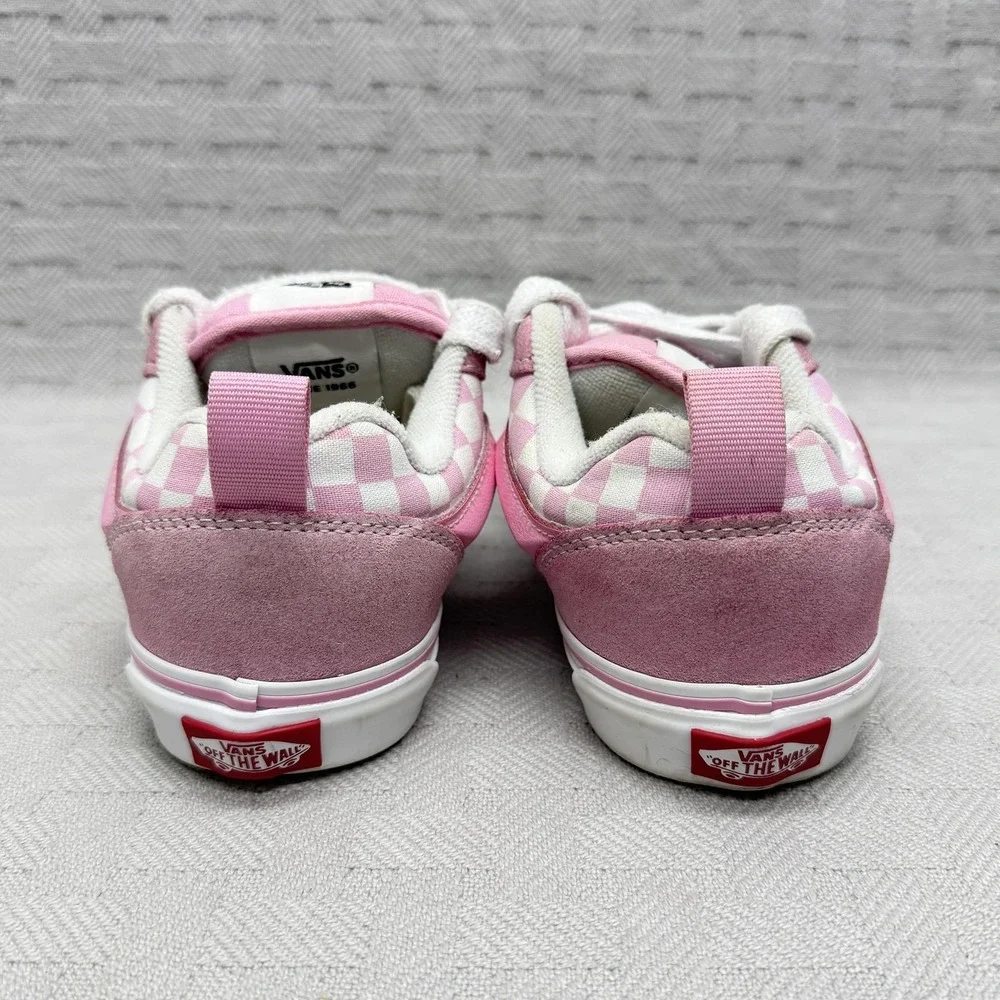 Vans Old Skool Shoes Unisex Kids Size 2.5 Pink Checkerboard Low‎ Top Sneakers